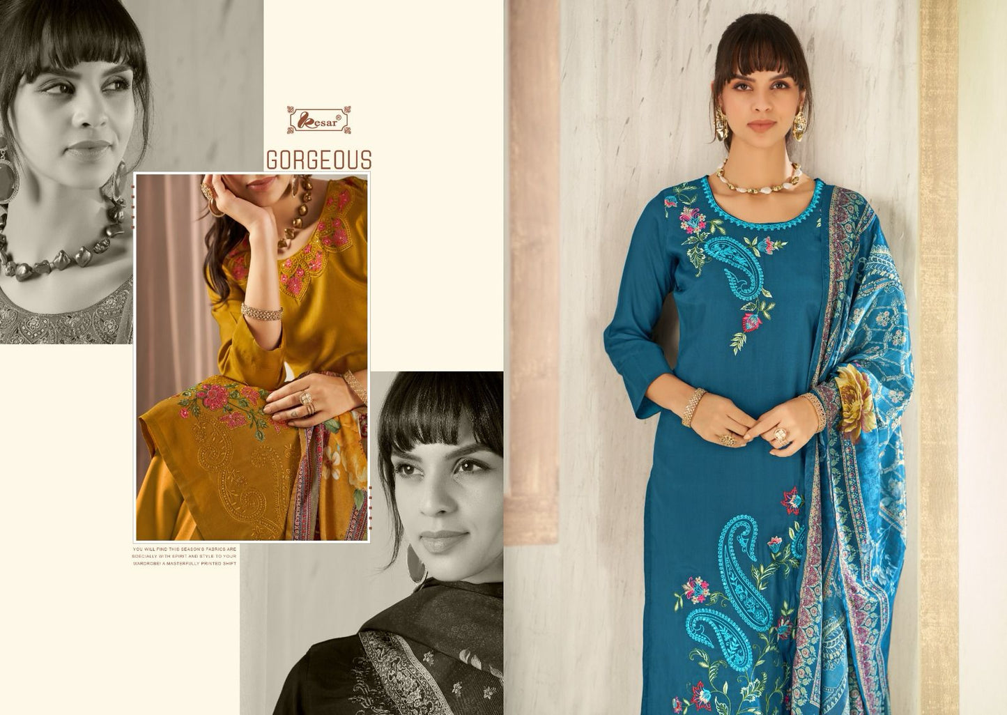 Paridhan Special Designer Collection Kesar Viscose Muslin Karachi Salwar Suits Exporter