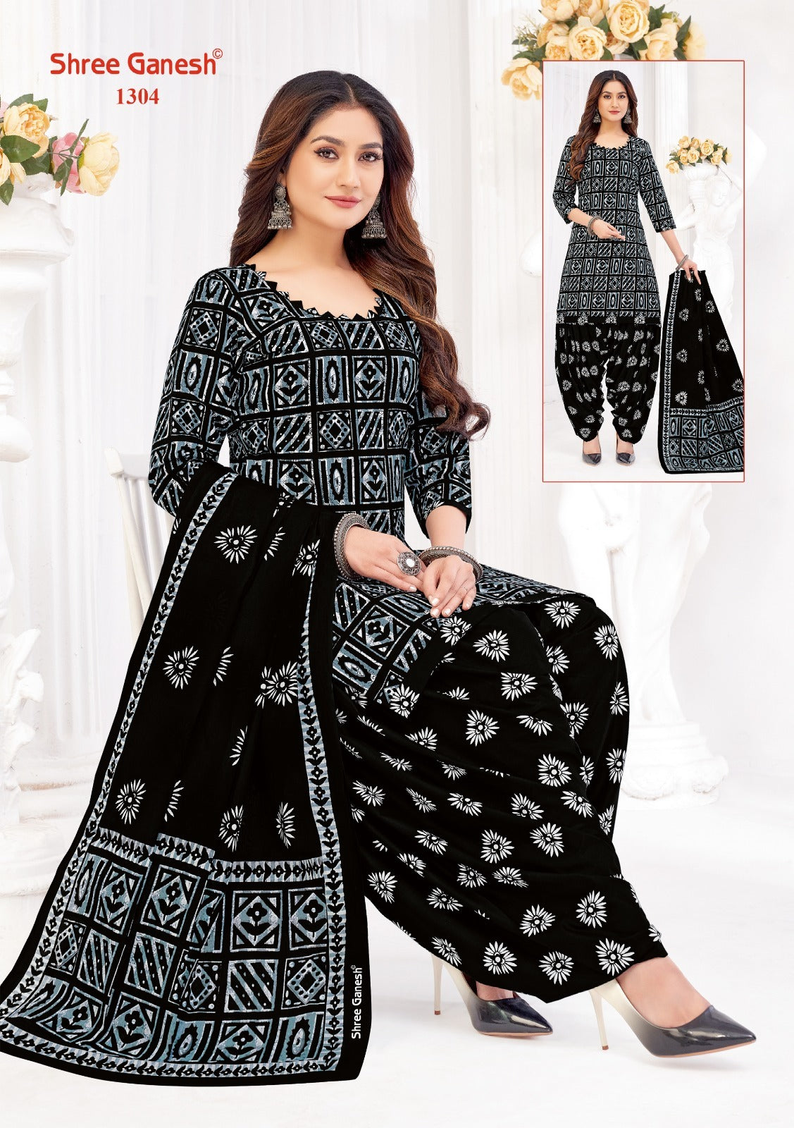 Paridhan Vol 3 Batik Patiyala Special Shree Ganesh Cotton Dress Material Exporter India