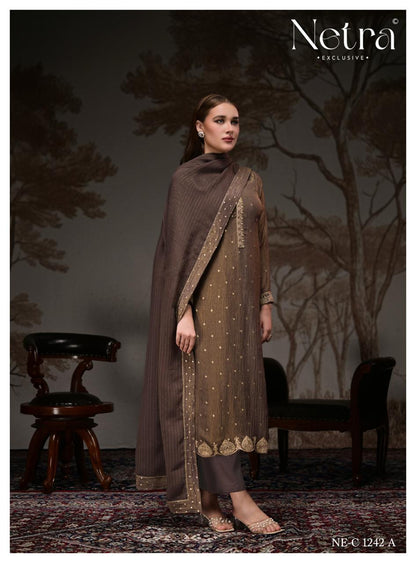 Paridhi Netra Bemberg Pant Style Suits Manufacturer