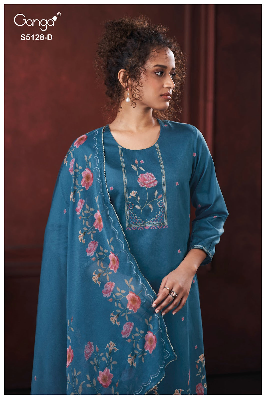 Paridhi S5128 Ganga Cotton Satin Pant Style Suits Exporter Gujarat