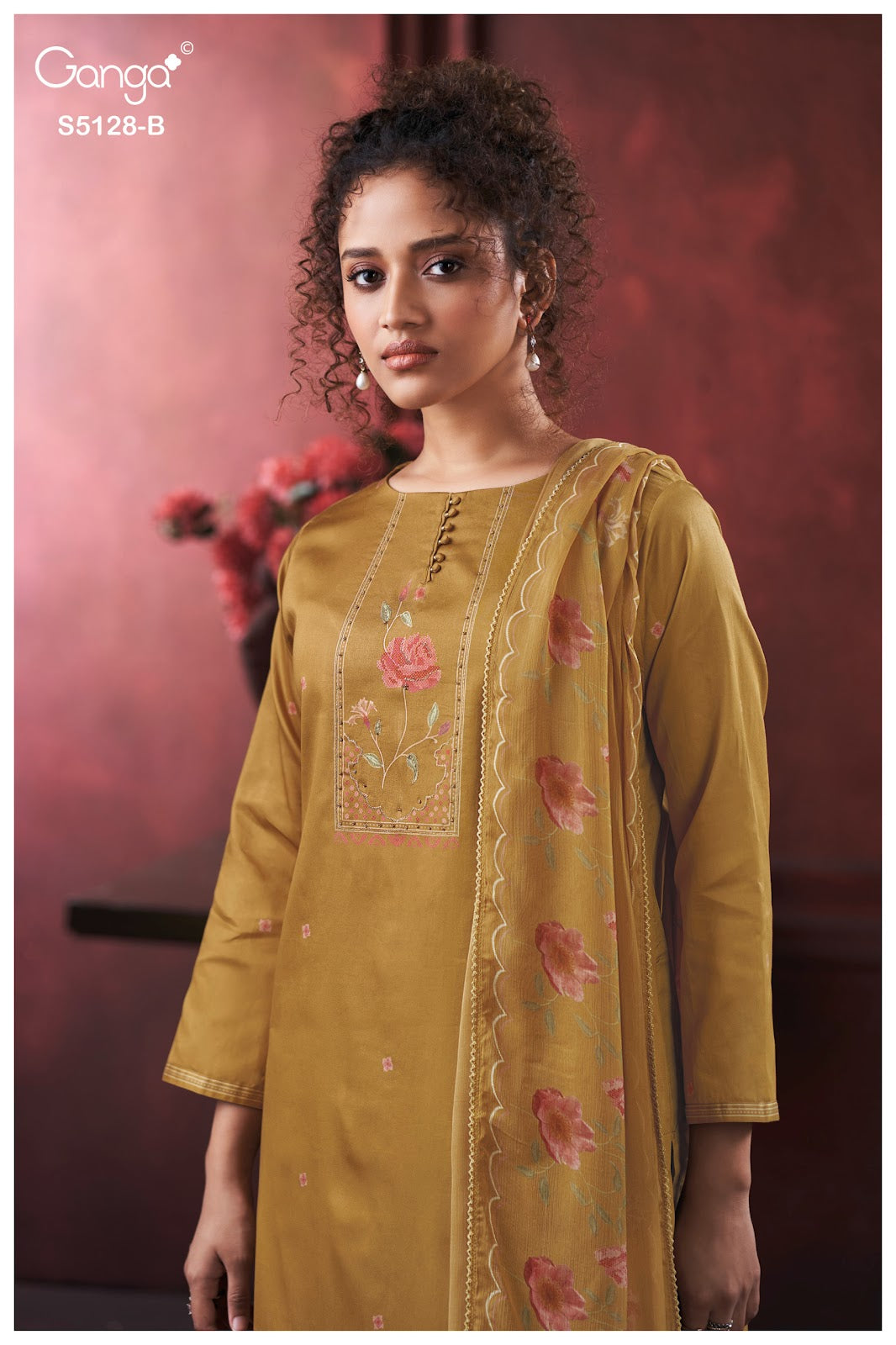 Paridhi S5128 Ganga Cotton Satin Pant Style Suits Exporter Gujarat