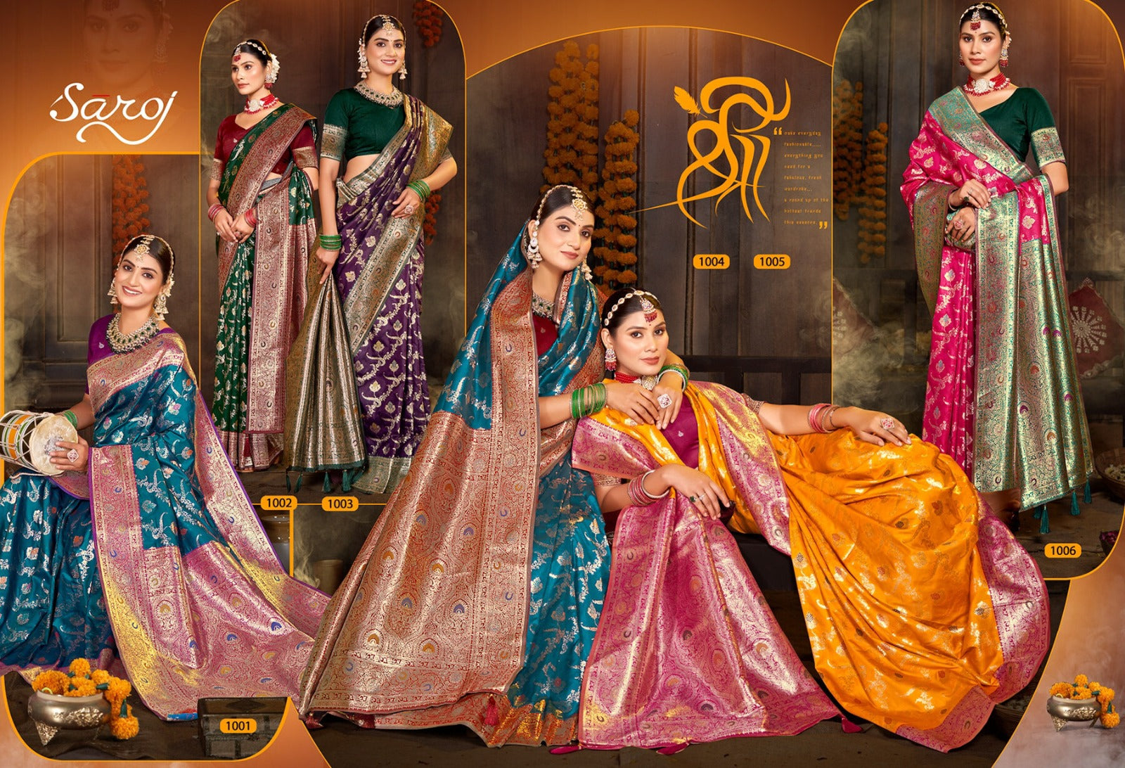 Paridhi Silk Saroski Vol 1 Saroj Sarees Exporter Ahmedabad