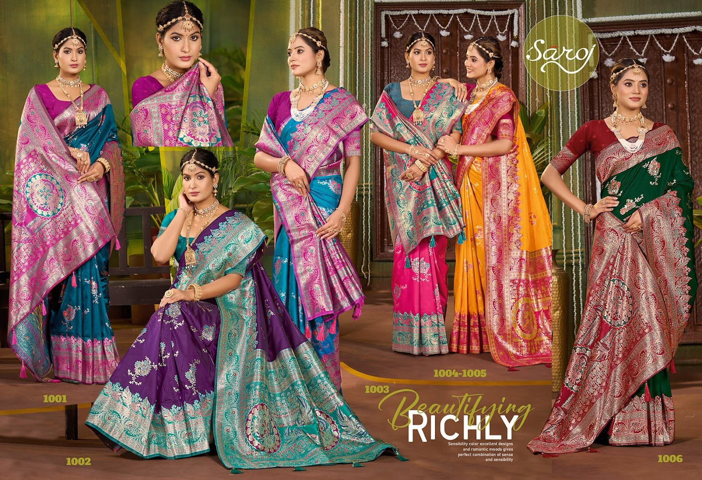 Paridhi Silk Saroski Vol 5 Saroj Sarees Supplier Ahmedabad