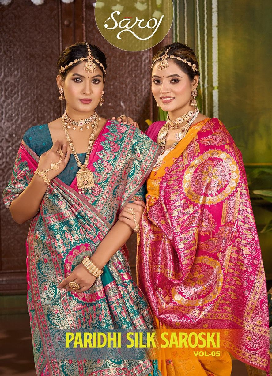 Paridhi Silk Saroski Vol 5 Saroj Sarees Supplier Ahmedabad