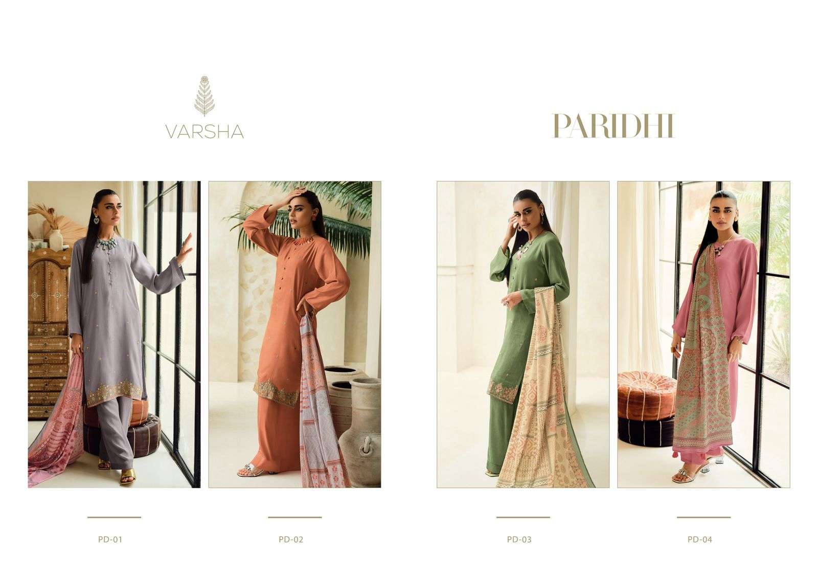 Paridhi Varsha Fashions Muslin Pant Style Suits Wholesaler India