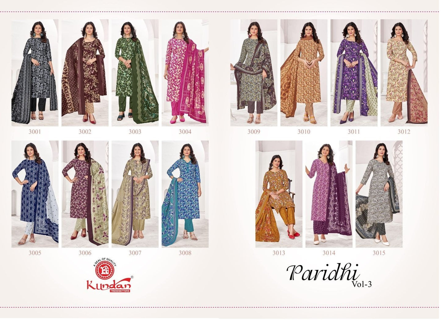 Paridhi Vol 3 Kundan Readymade Cotton Pant Suits Wholesale Price