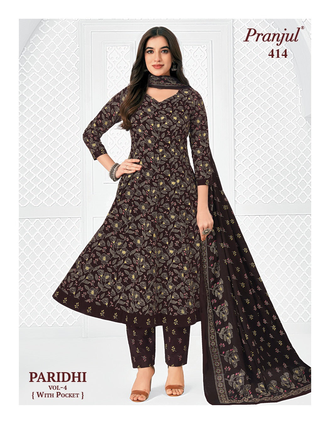 Paridhi Vol 4 Pranjul Cotton Readymade Anarkali Suits Wholesaler Ahmedabad
