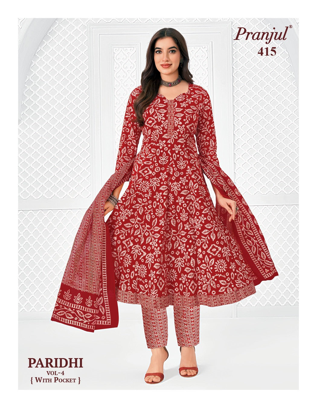 Paridhi Vol 4 Pranjul Cotton Readymade Anarkali Suits Wholesaler Ahmedabad