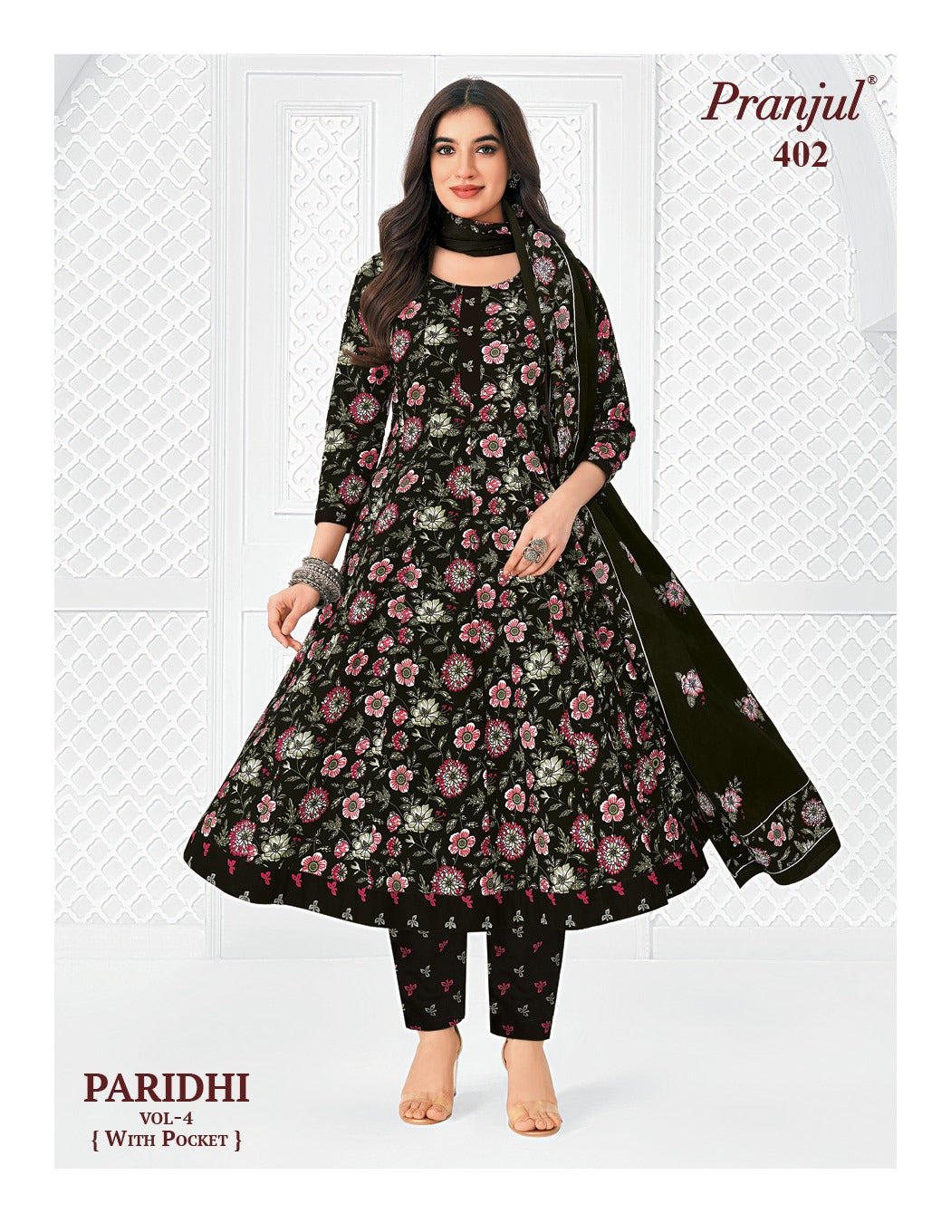 Paridhi Vol 4 Pranjul Cotton Readymade Anarkali Suits Wholesaler Ahmedabad