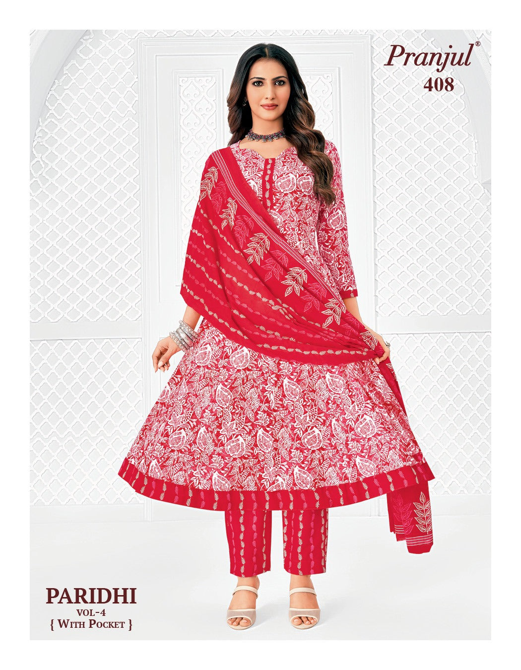 Paridhi Vol 4 Pranjul Cotton Readymade Anarkali Suits Wholesaler Ahmedabad