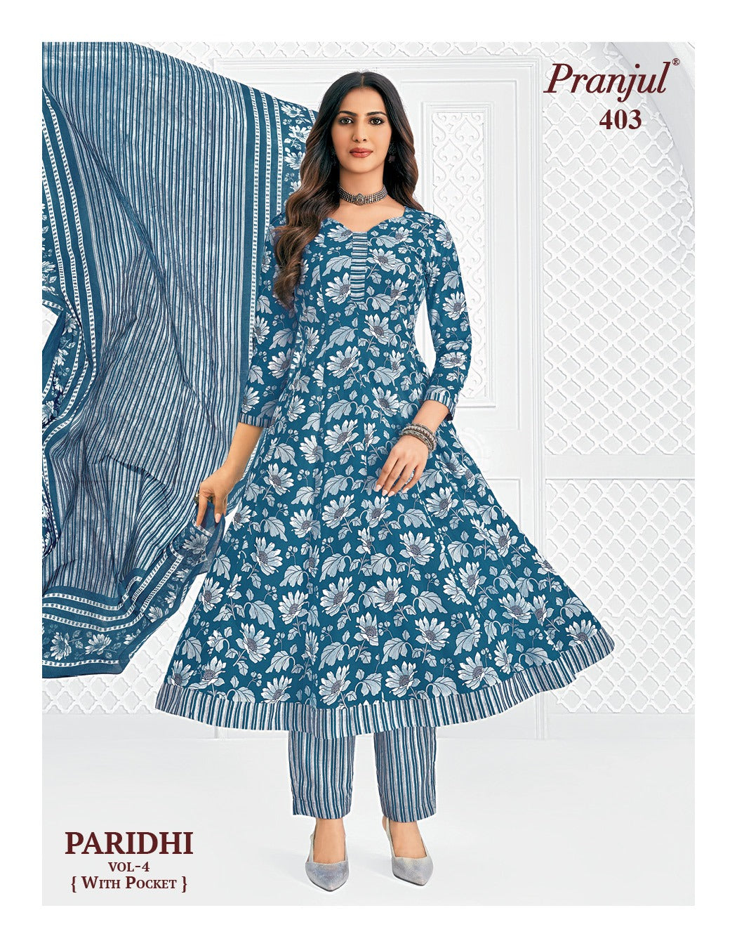 Paridhi Vol 4 Pranjul Cotton Readymade Anarkali Suits Wholesaler Ahmedabad