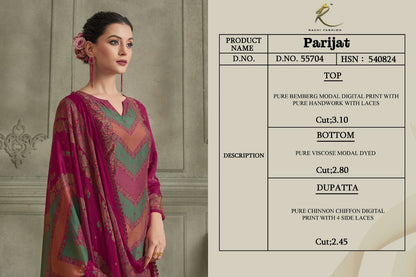 Parijat 55704 Rakhi Fashion Bemberg Pant Style Suits Manufacturer Gujarat