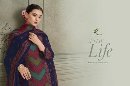 Parijat 55704 Rakhi Fashion Bemberg Pant Style Suits Manufacturer Gujarat