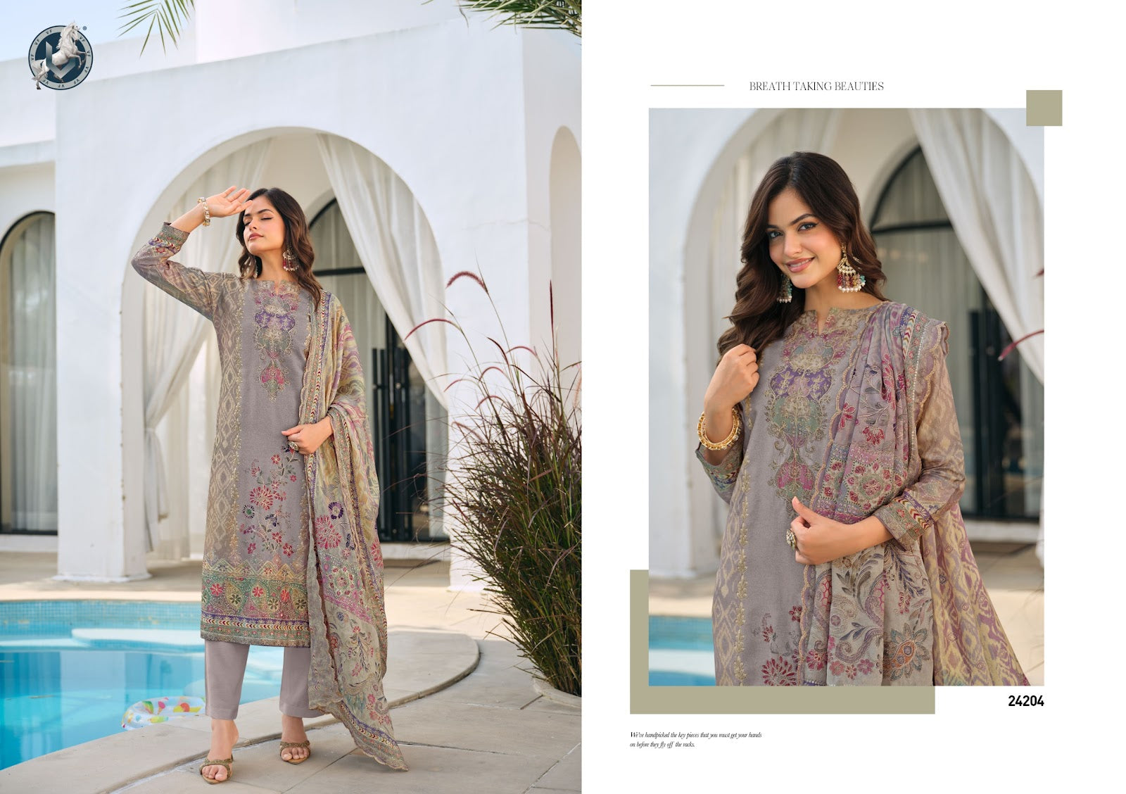 Parina Vol 27 Vivek Premium Bemberg Pant Style Suits Supplier Gujarat