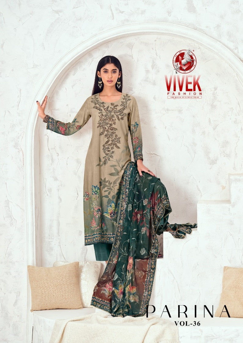 Parina Vol 36 Vivek Modal Silk Pant Style Suits Exporter India