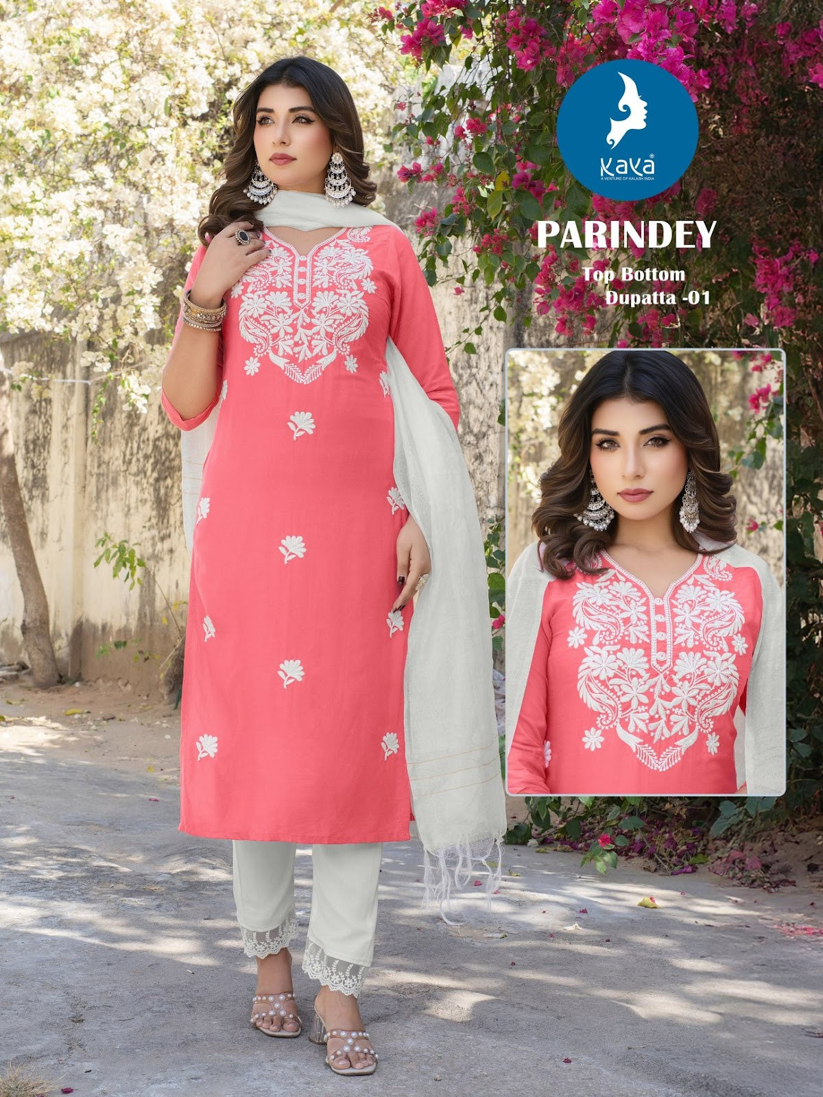 Parindey Kaya Reyon Readymade Pant Style Suits Exporter