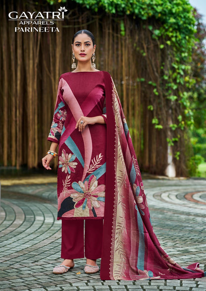 Parineeta Vol 1 Gayatri Jam Cotton Pant Style Suits Wholesale Price