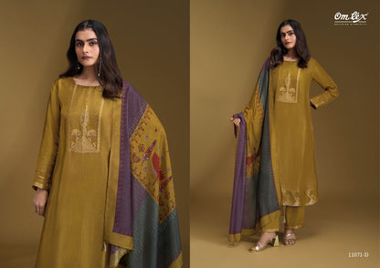 Parinita Omtex Russian Silk Pant Style Suits Supplier Gujarat