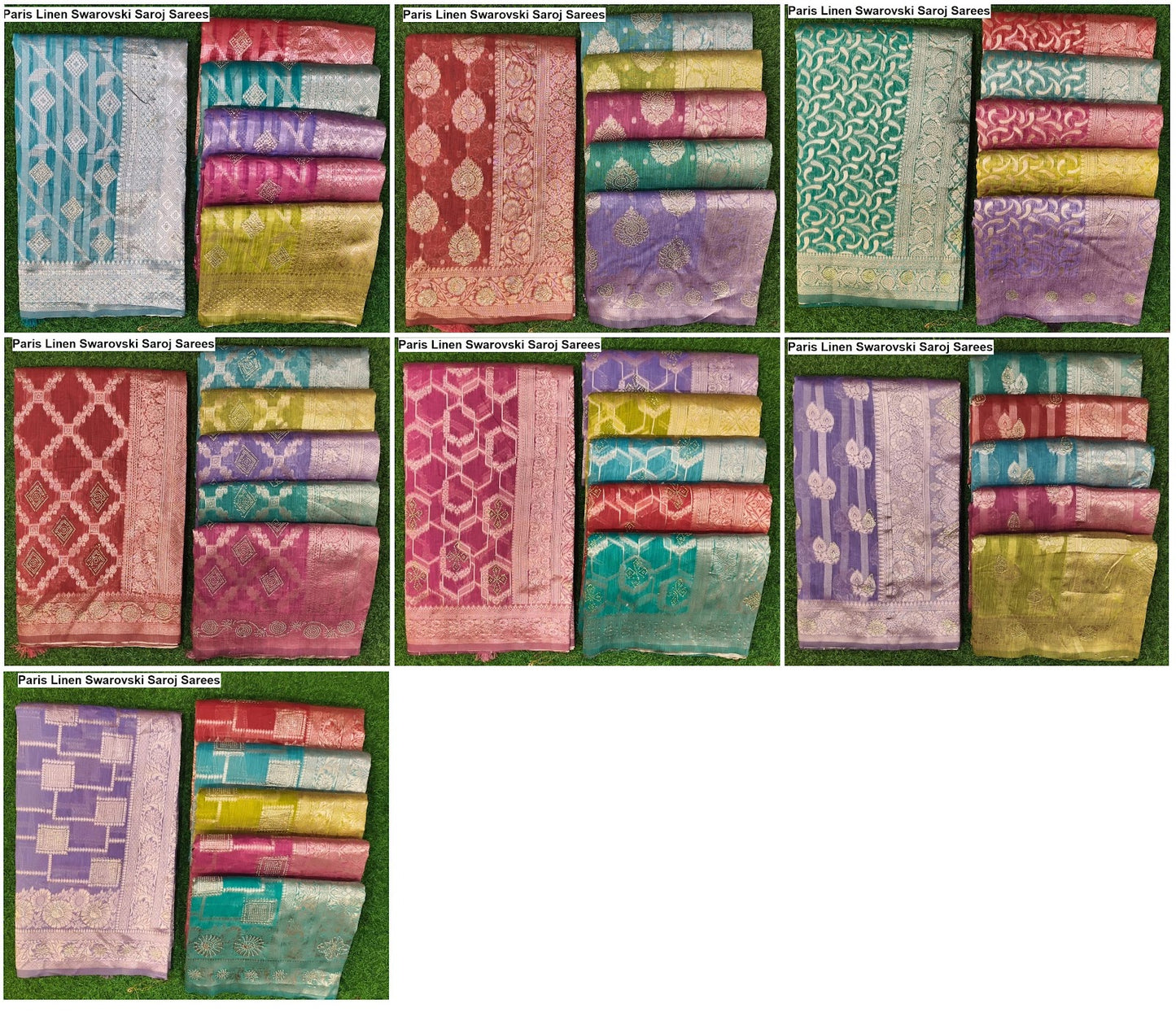 Paris Linen Swarovski Saroj Sarees Wholesale Price