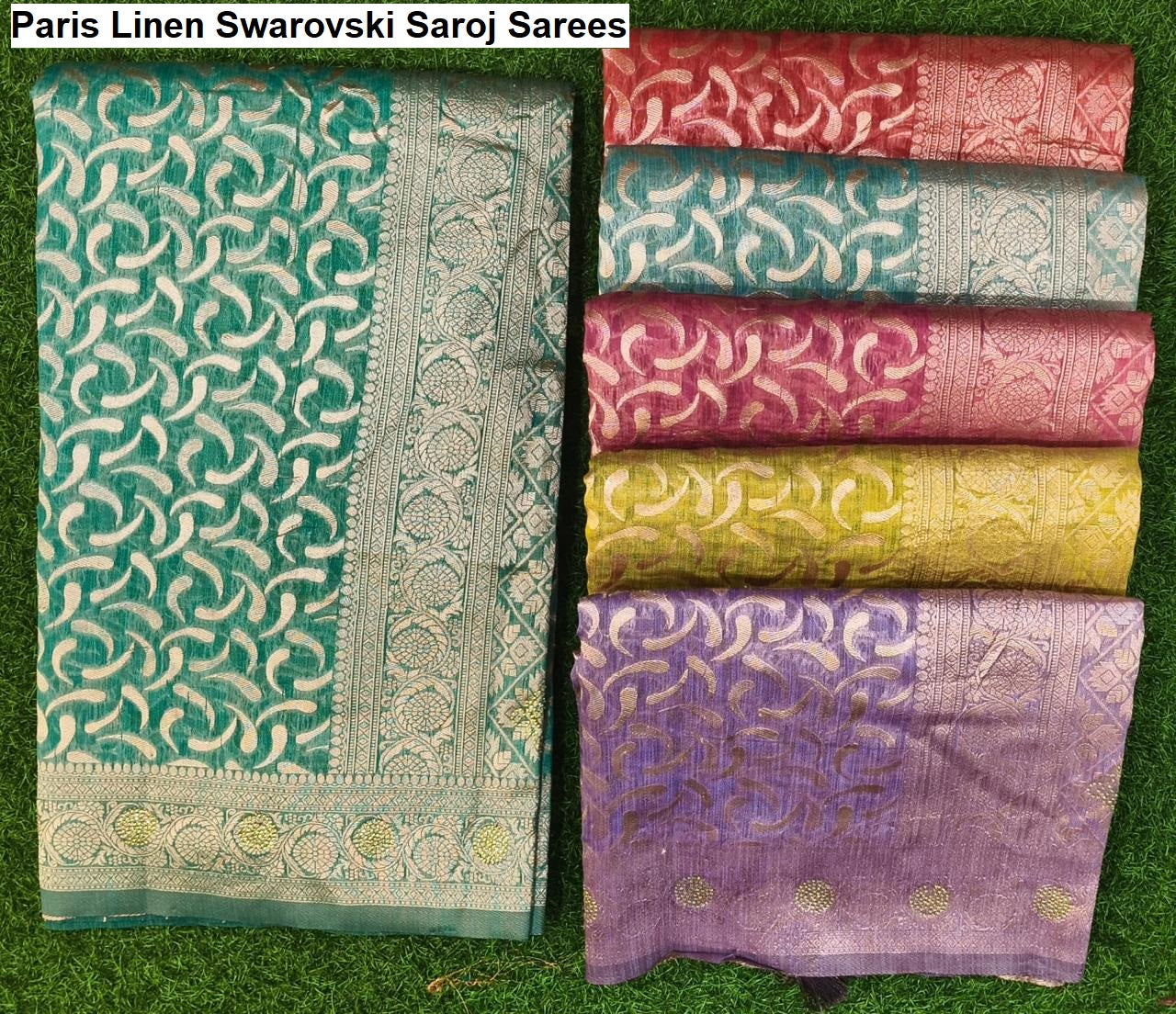 Paris Linen Swarovski Saroj Sarees Wholesale Price