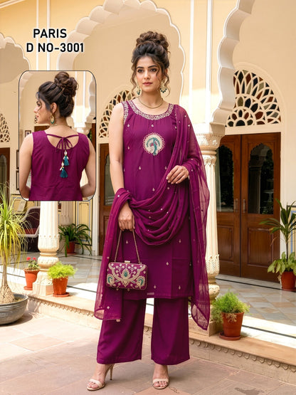 Paris Prmnt Dhabu Readymade Plazzo Style Suits Manufacturer India