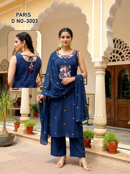 Paris Prmnt Dhabu Readymade Plazzo Style Suits Manufacturer India