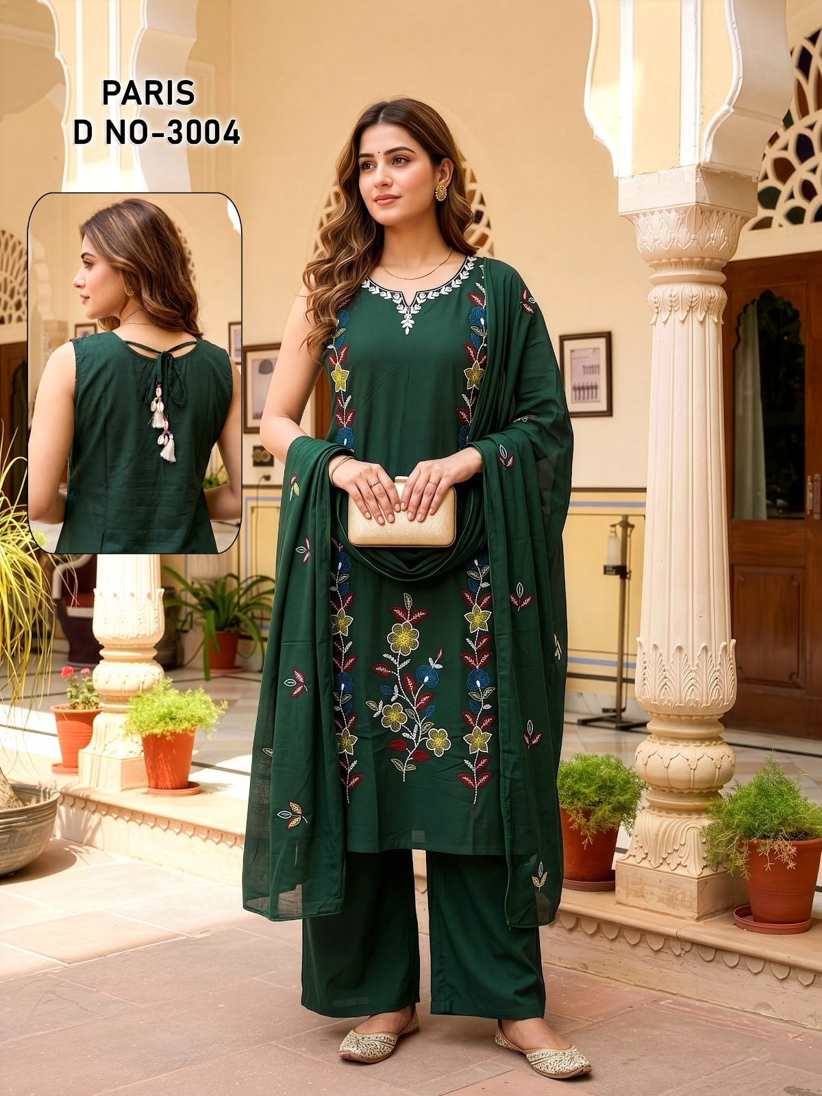Paris Prmnt Dhabu Readymade Plazzo Style Suits Manufacturer India