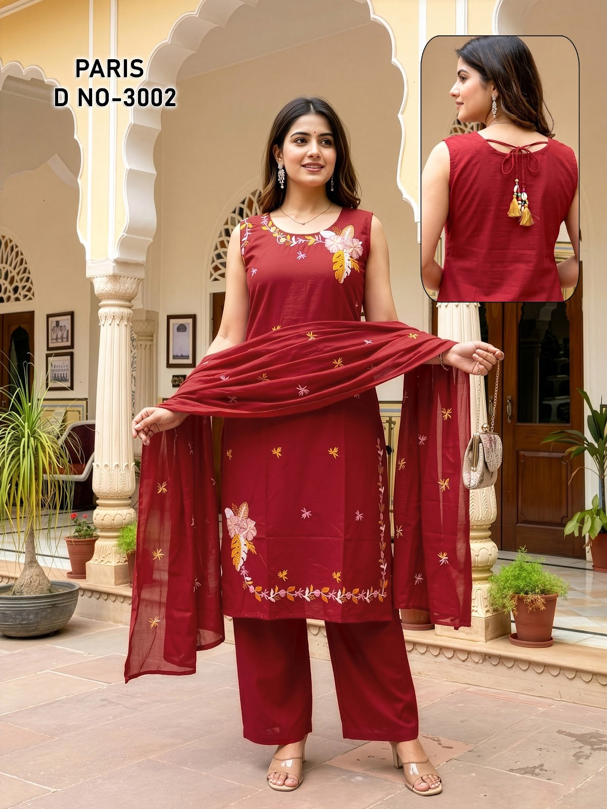 Paris Prmnt Dhabu Readymade Plazzo Style Suits Manufacturer India