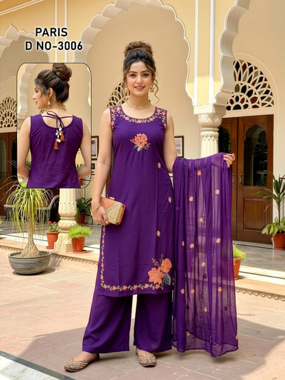 Paris Prmnt Dhabu Readymade Plazzo Style Suits Manufacturer India