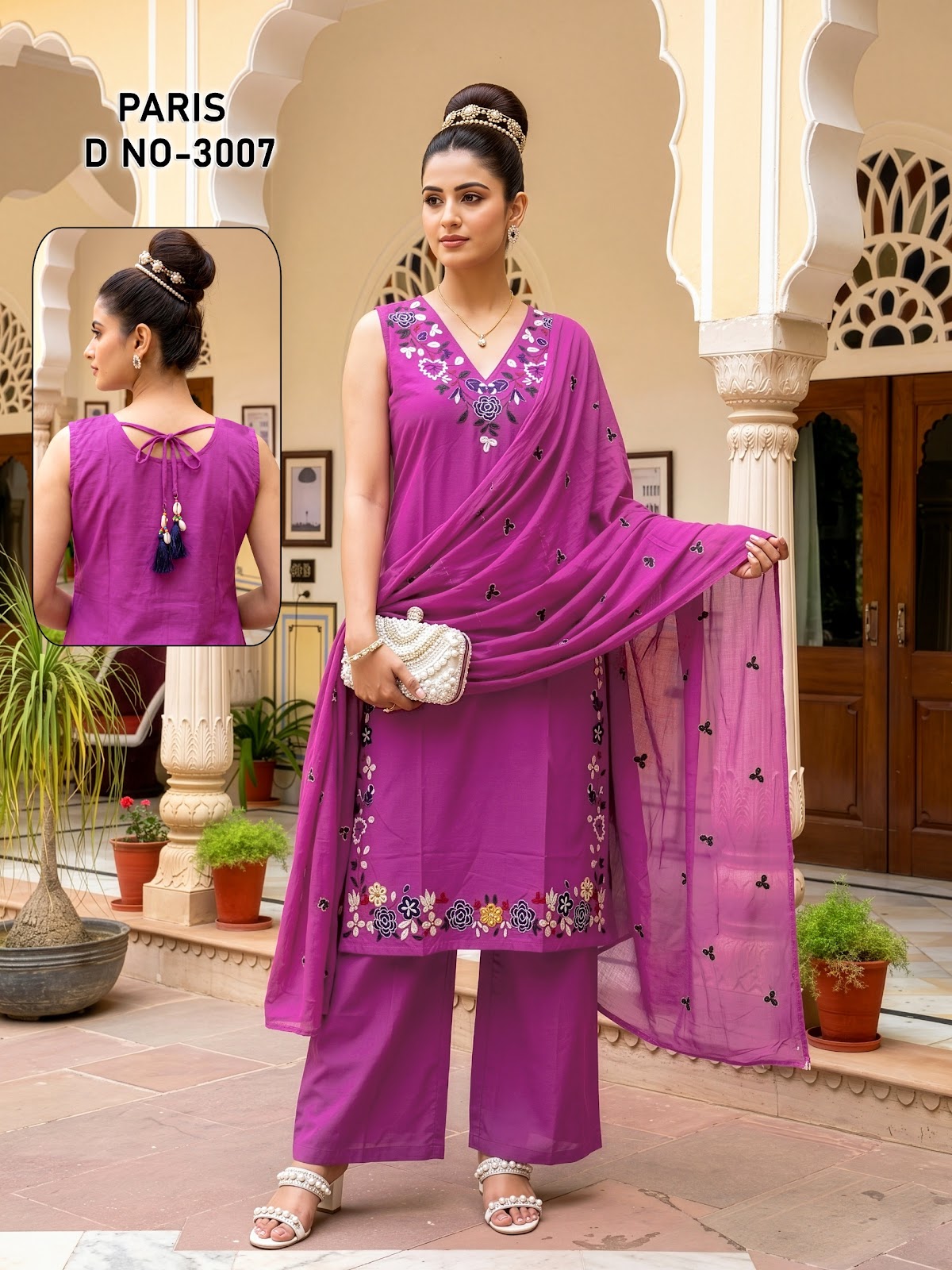 Paris Prmnt Dhabu Readymade Plazzo Style Suits Manufacturer India