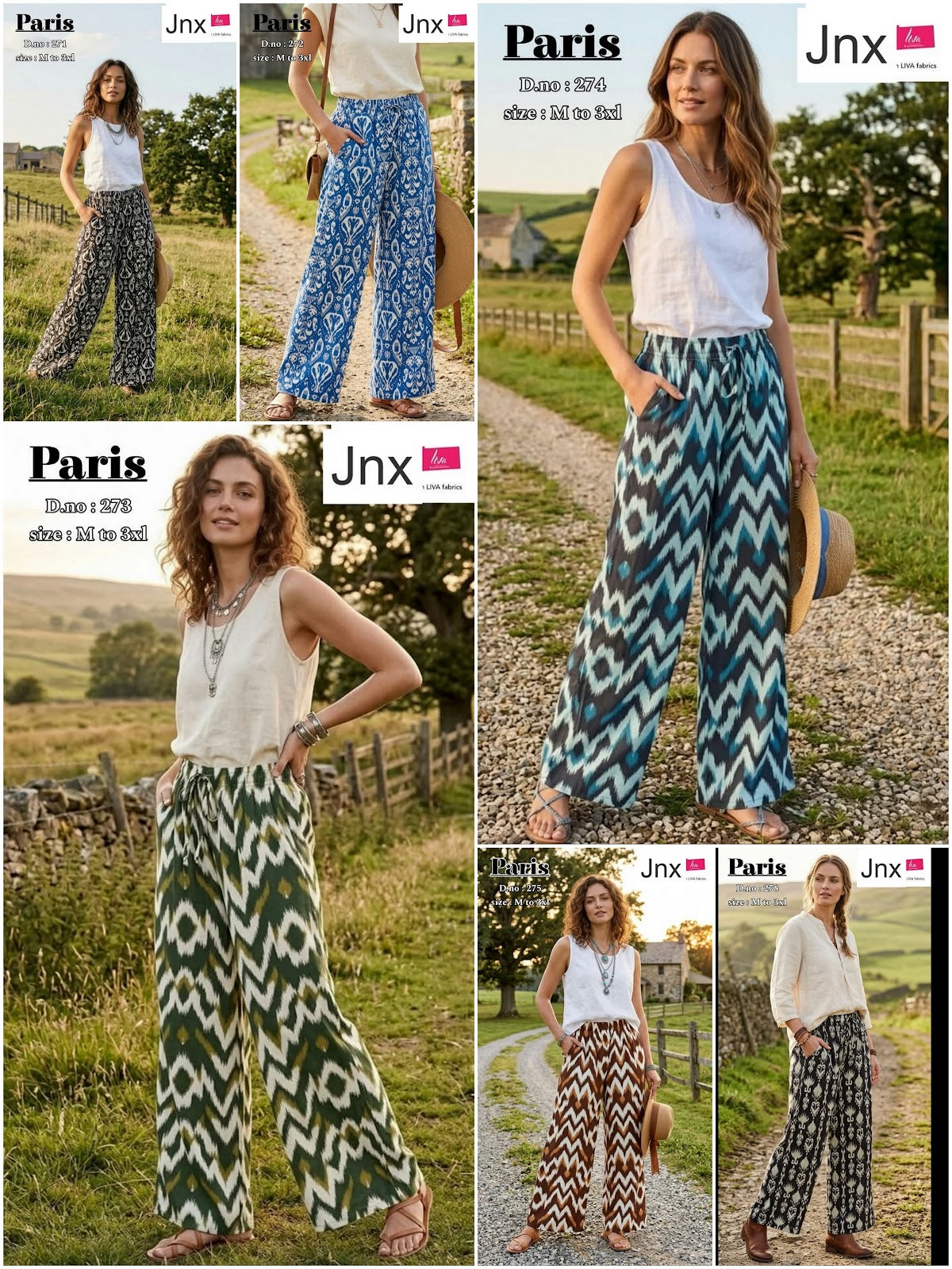 Paris With Pocket 0309 Jnx Rayon Branded Palazzo Manufacturer Gujarat