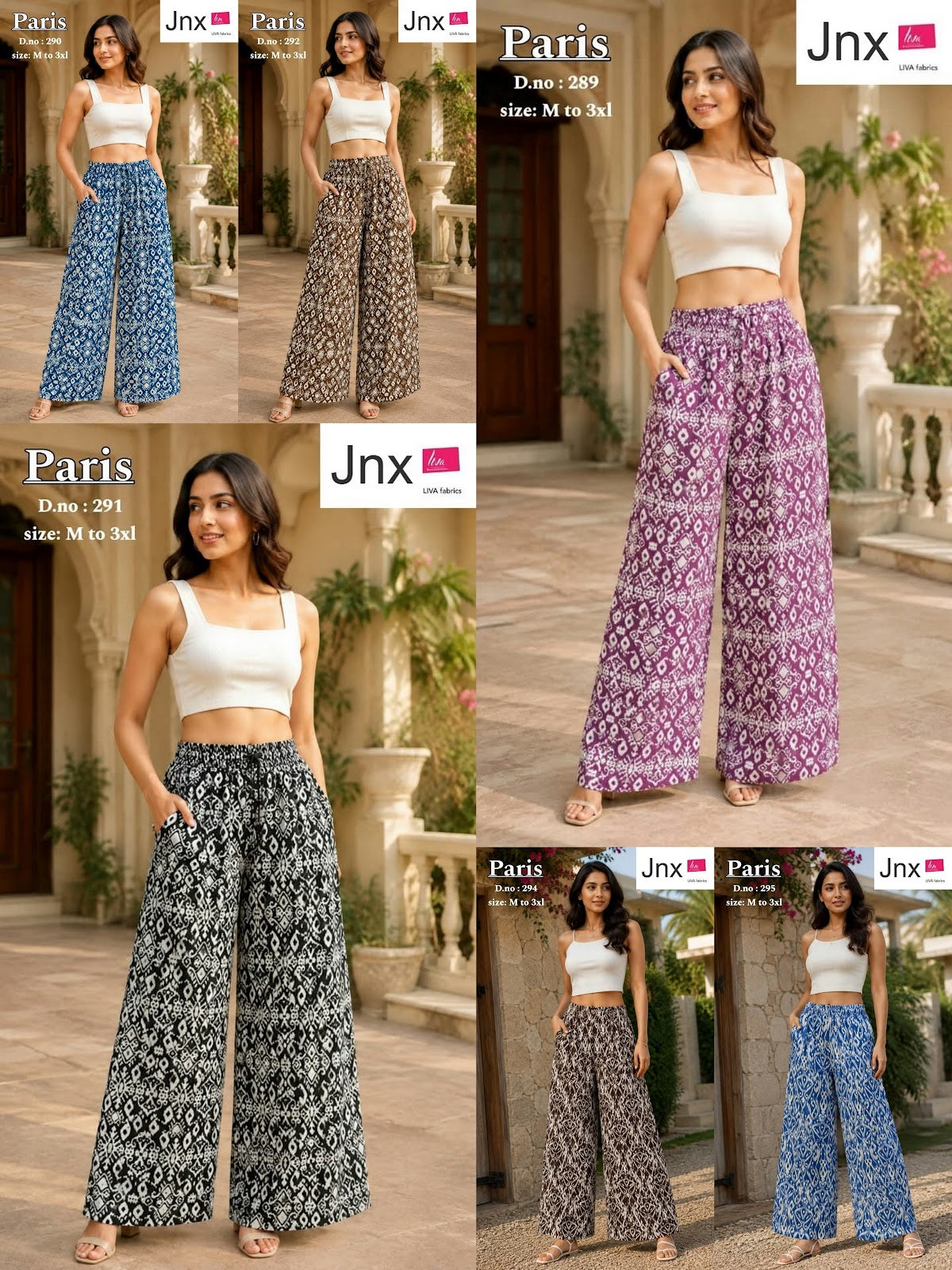 Paris With Pocket 0309 Jnx Rayon Branded Palazzo Manufacturer Gujarat