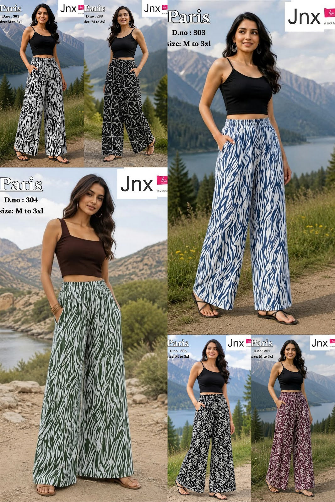 Paris With Pocket 0309 Jnx Rayon Branded Palazzo Manufacturer Gujarat