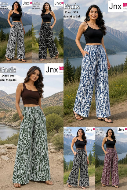 Paris With Pocket 0309 Jnx Rayon Branded Palazzo Manufacturer Gujarat