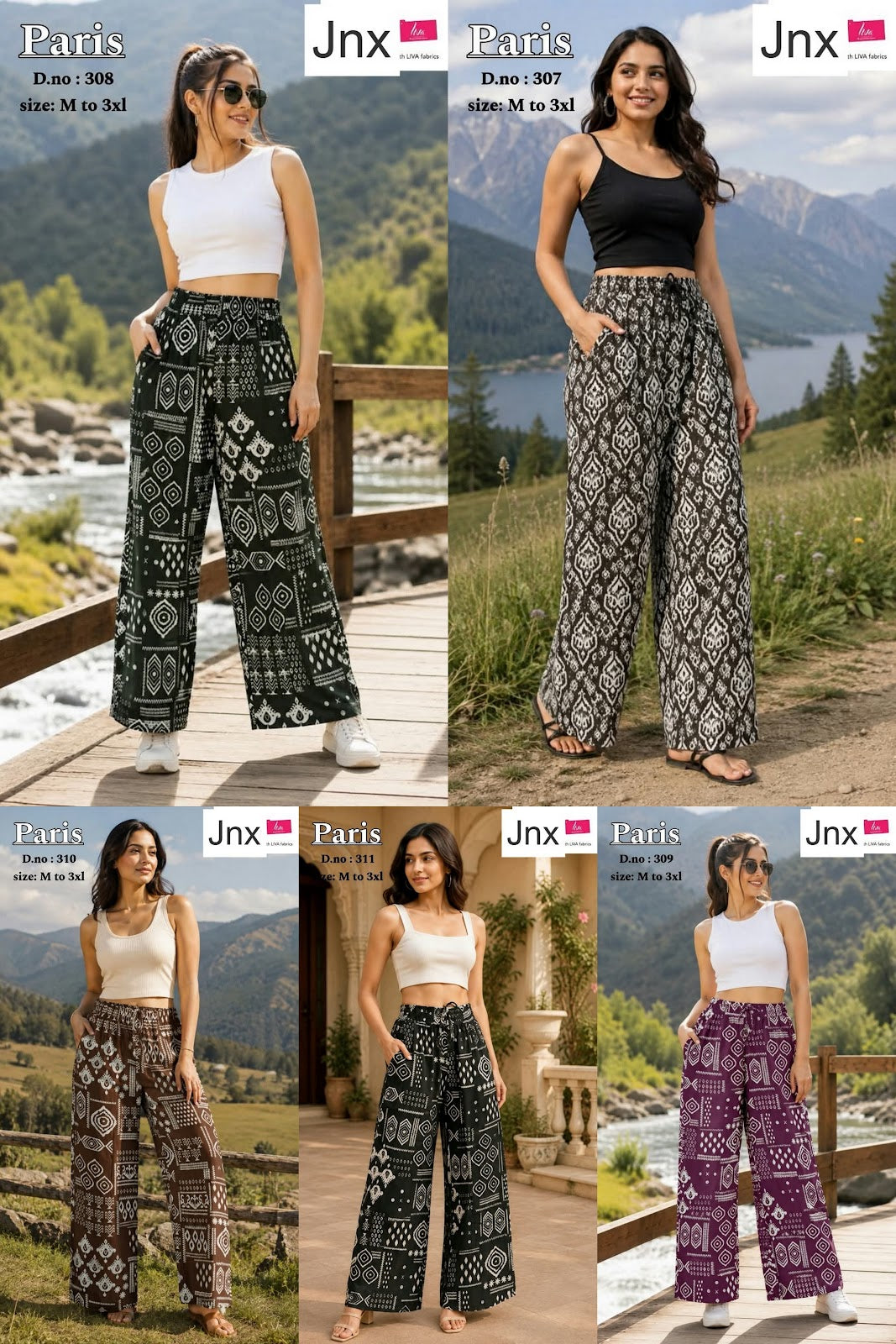 Paris With Pocket 0309 Jnx Rayon Branded Palazzo Manufacturer Gujarat