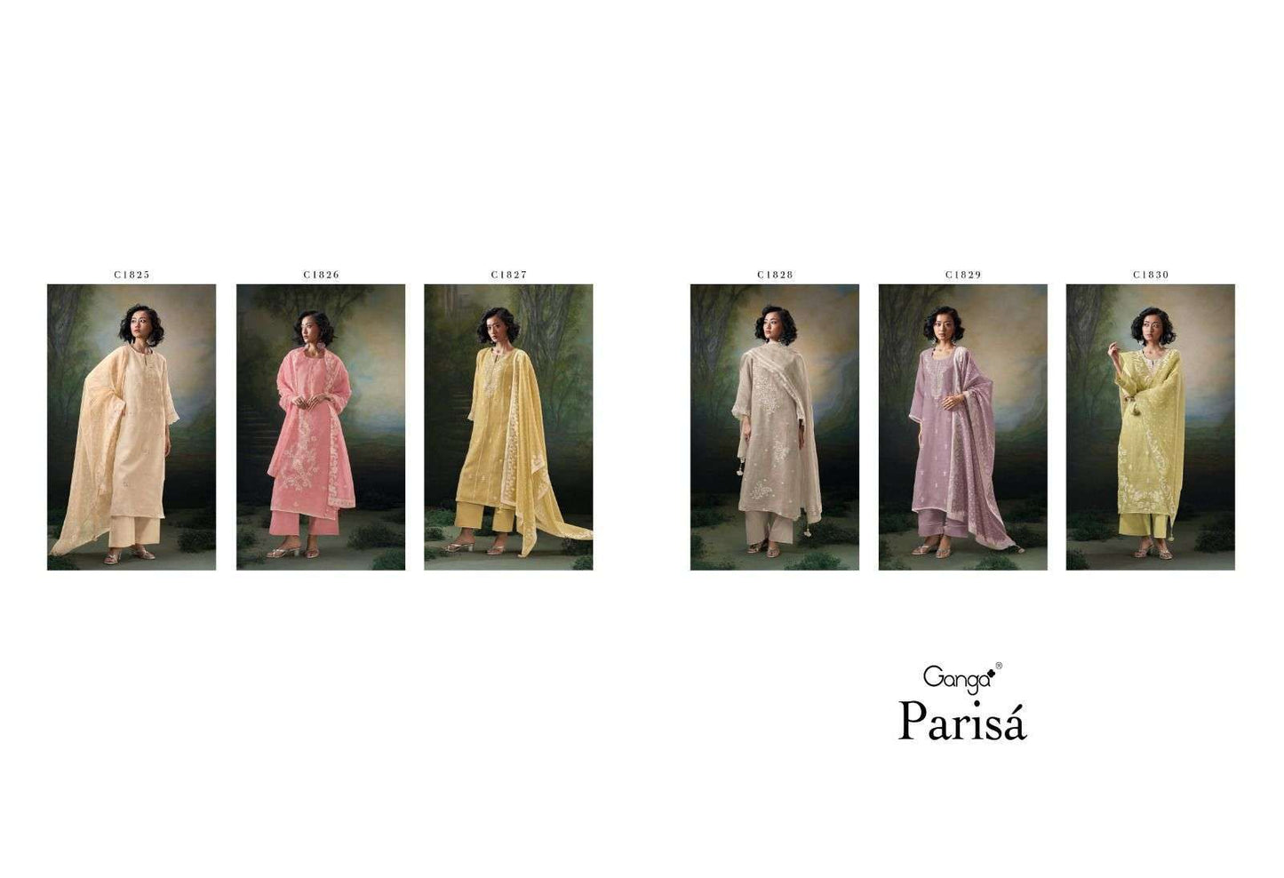 Parisa Ganga Linen Plazzo Style Suits Manufacturer