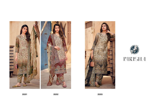 Parisha Vivek Russian Silk Pant Style Suits Wholesale