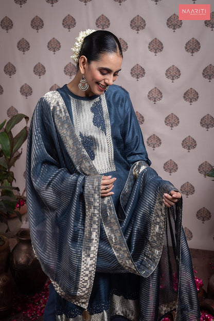 Parishi Naariti Pure Silk Pant Style Suits Wholesale Price