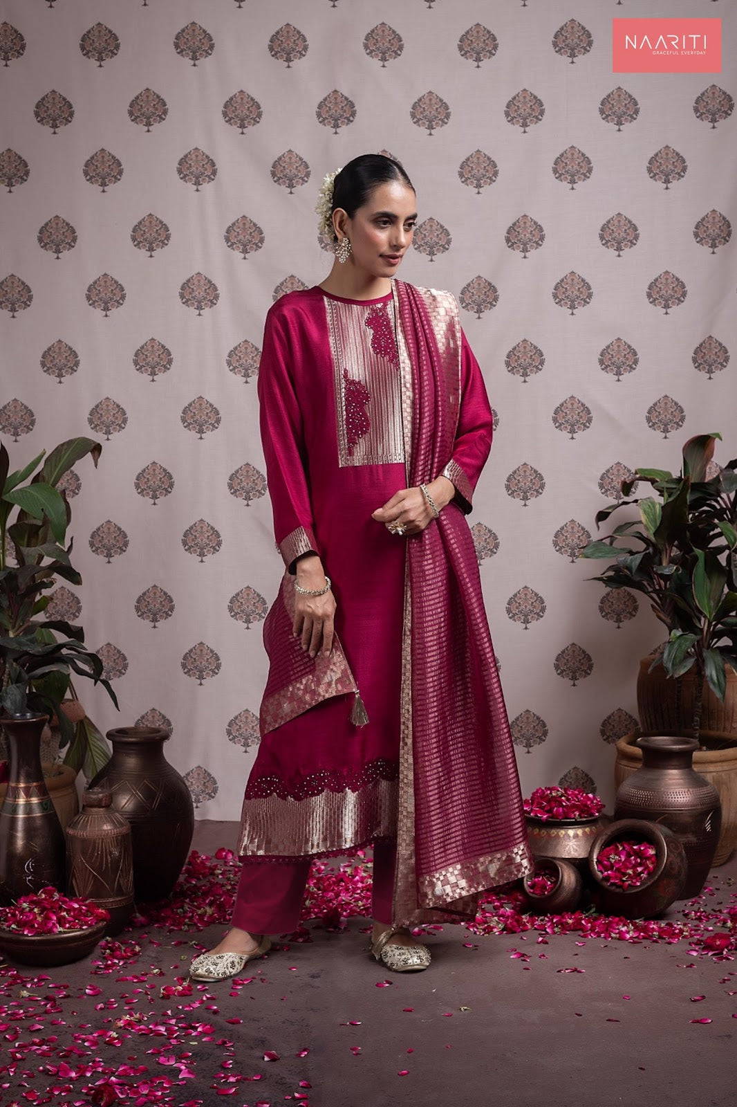 Parishi Naariti Pure Silk Pant Style Suits Wholesale Price