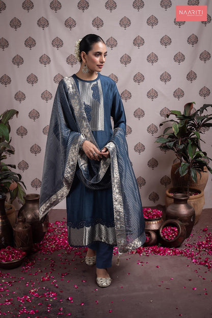 Parishi Naariti Pure Silk Pant Style Suits Wholesale Price