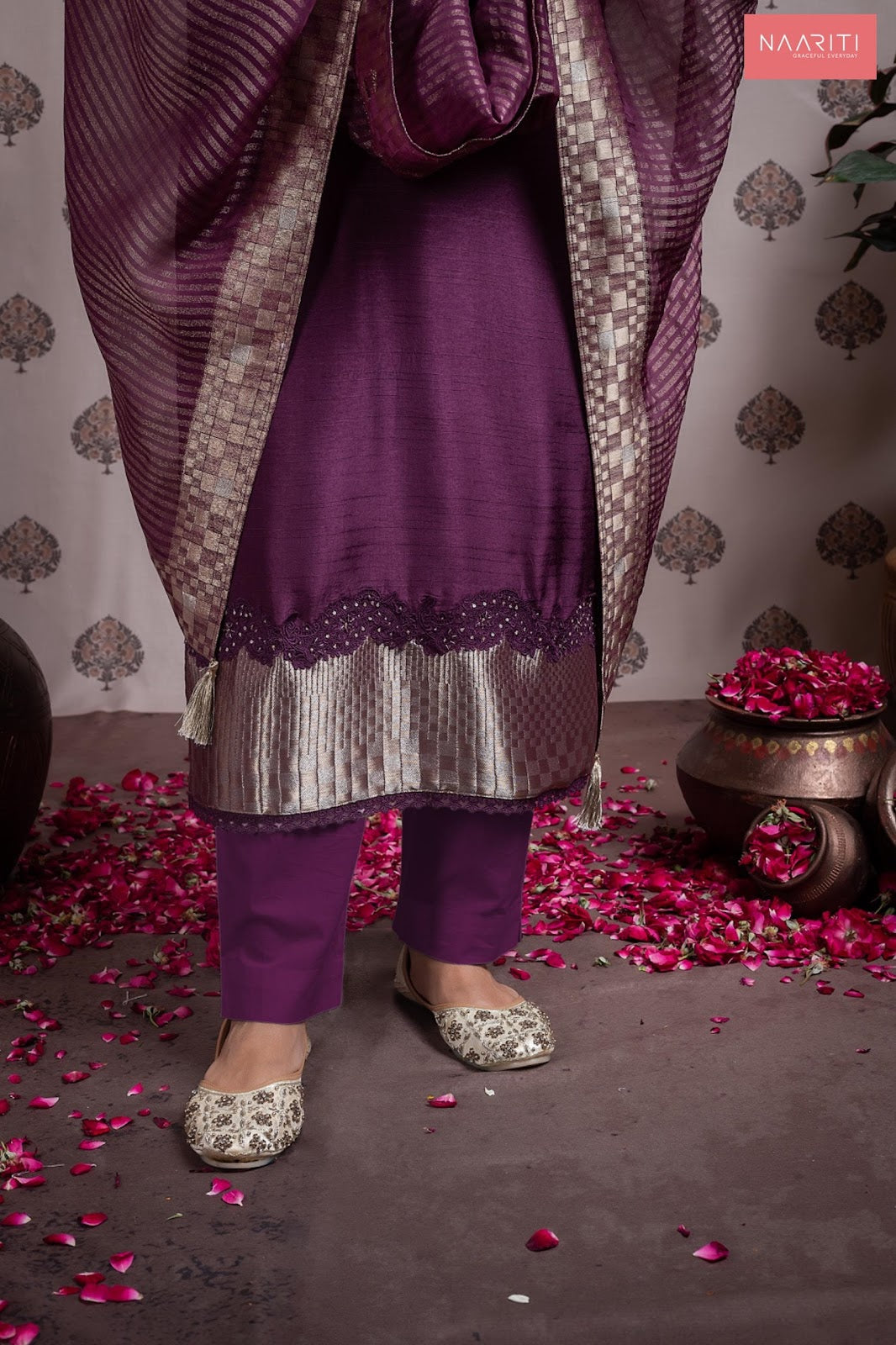 Parishi Naariti Pure Silk Pant Style Suits Wholesale Price