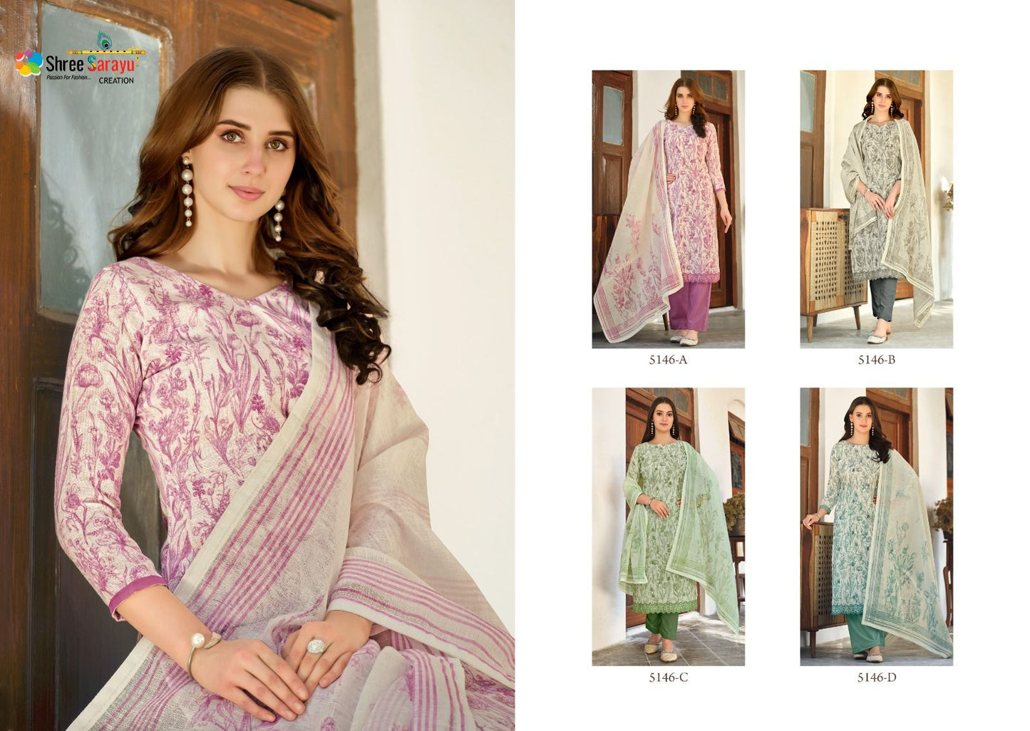 Parista Shree Sarayu Creation Linen Pant Style Suits