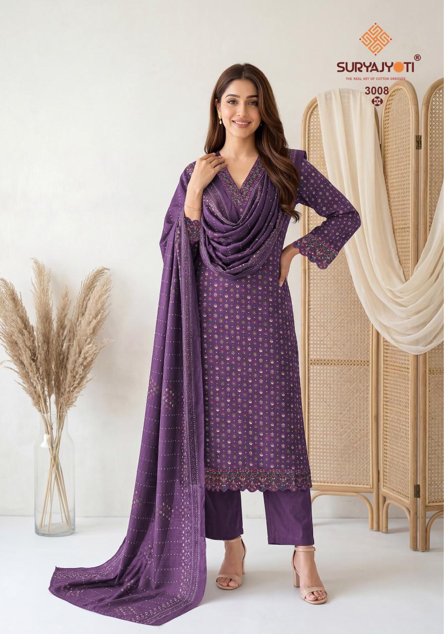 Pariza Advance Vol 3 Suryajyoti Readymade Cotton Pant Suits Supplier Ahmedabad