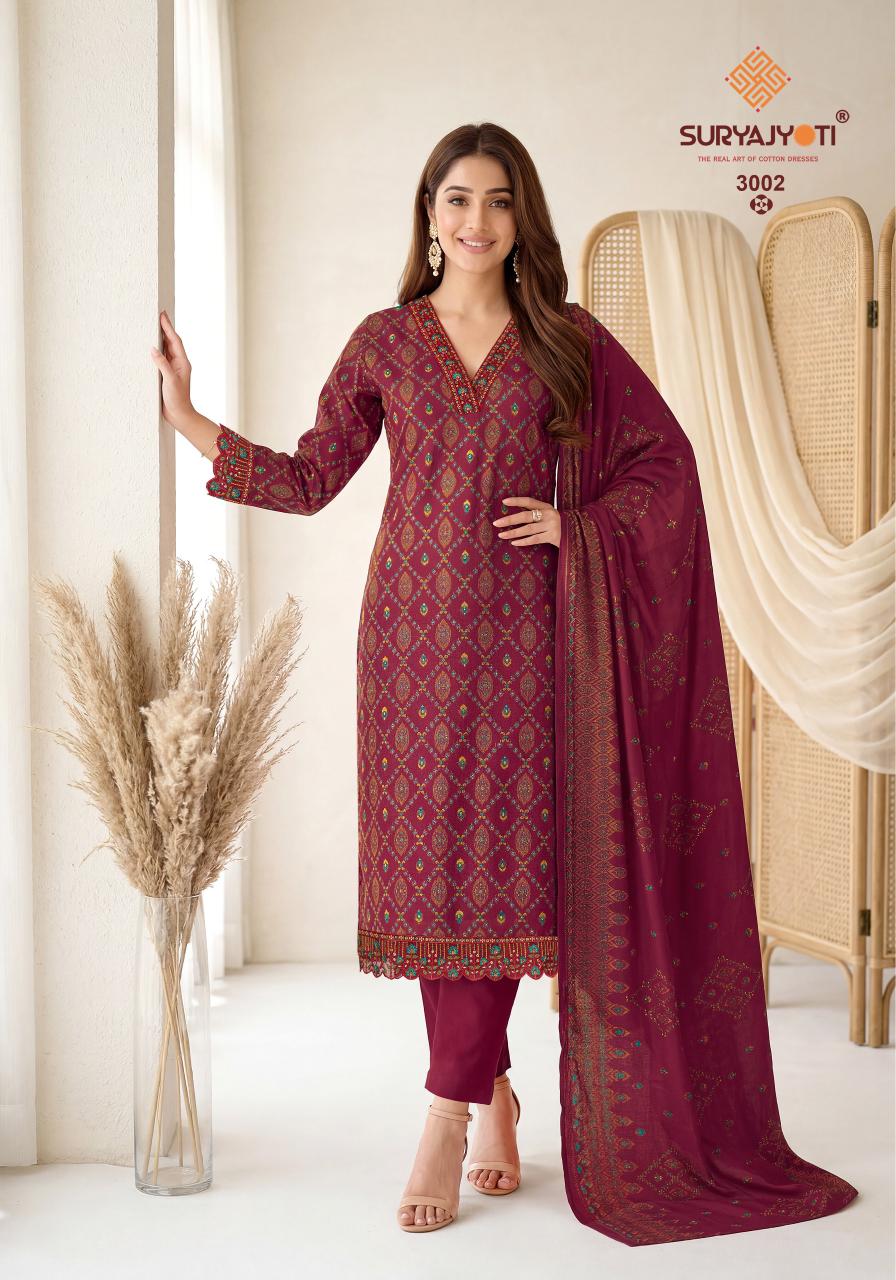 Pariza Advance Vol 3 Suryajyoti Readymade Cotton Pant Suits Supplier Ahmedabad