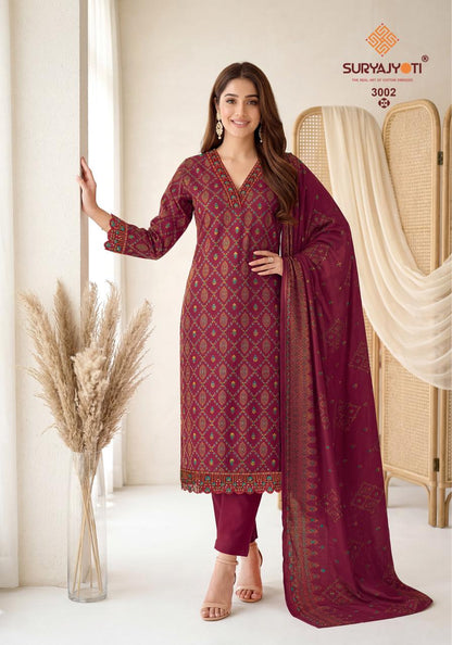 Pariza Advance Vol 3 Suryajyoti Readymade Cotton Pant Suits Supplier Ahmedabad