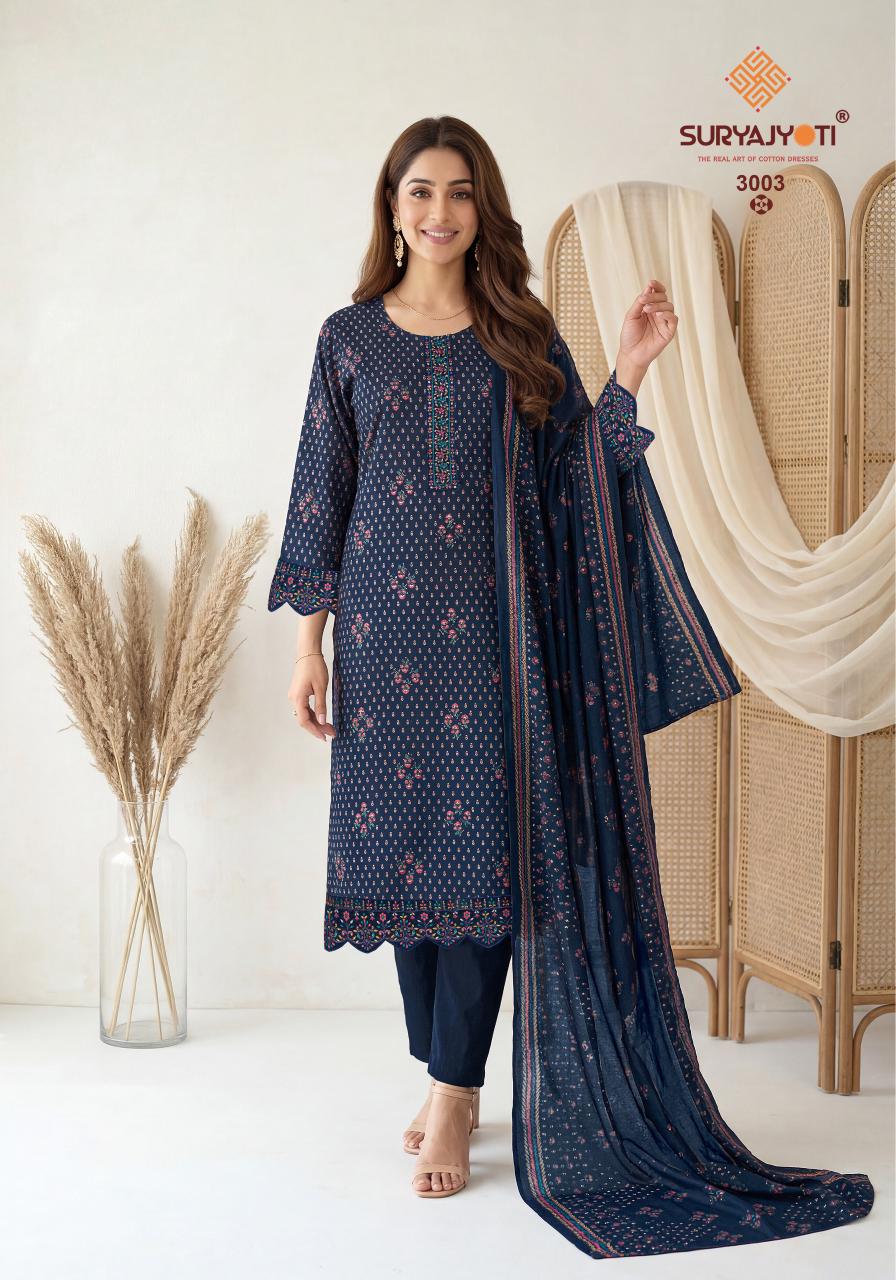 Pariza Advance Vol 3 Suryajyoti Readymade Cotton Pant Suits Supplier Ahmedabad