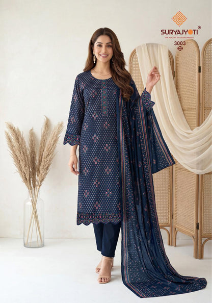 Pariza Advance Vol 3 Suryajyoti Readymade Cotton Pant Suits Supplier Ahmedabad