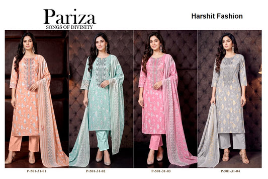 Pariza Harshit Fashion Cotton Karachi Salwar Suits Wholesale