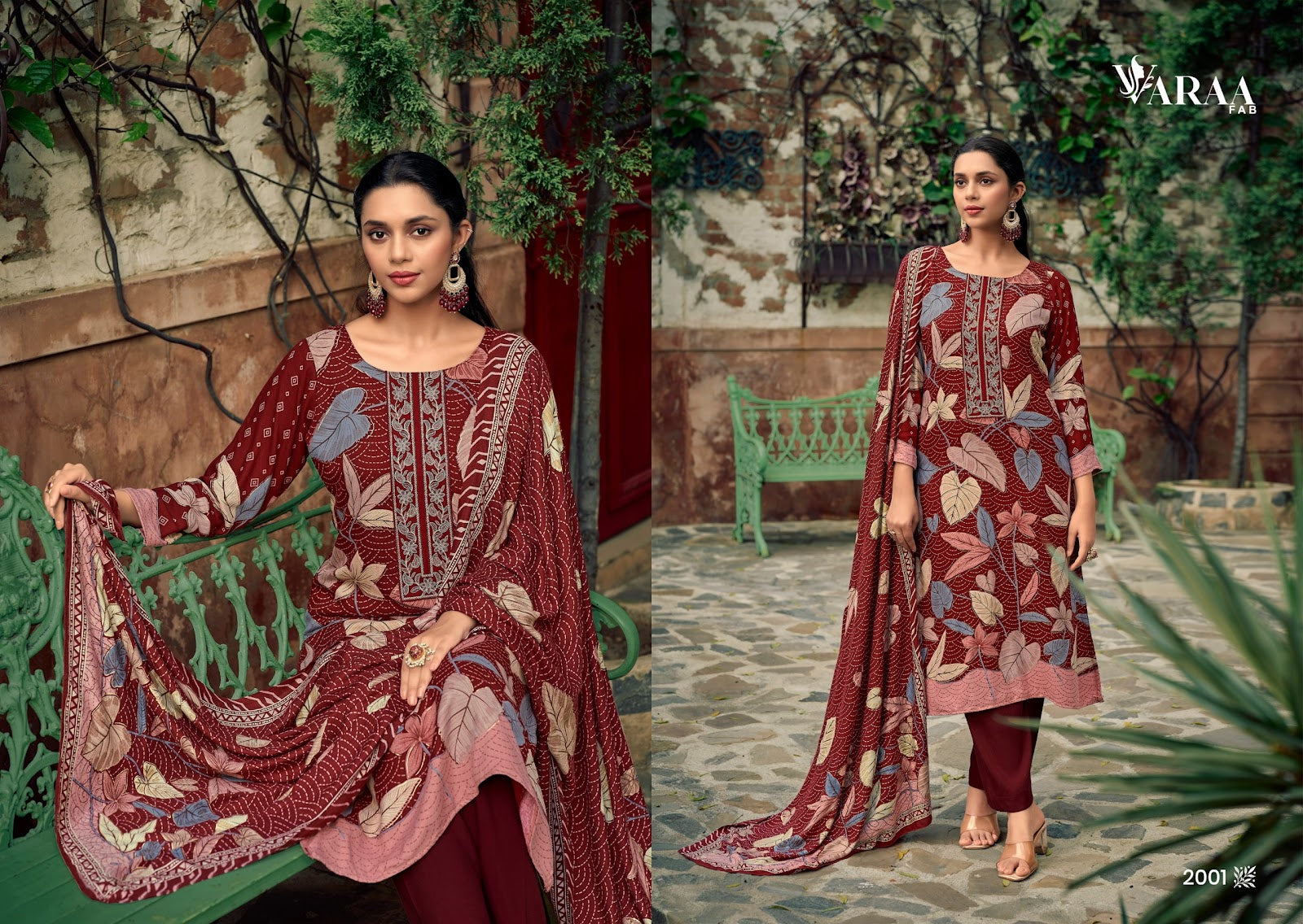 Parizaad 2 Varaa Fab Viscose Pashmina Suits Wholesaler Ahmedabad