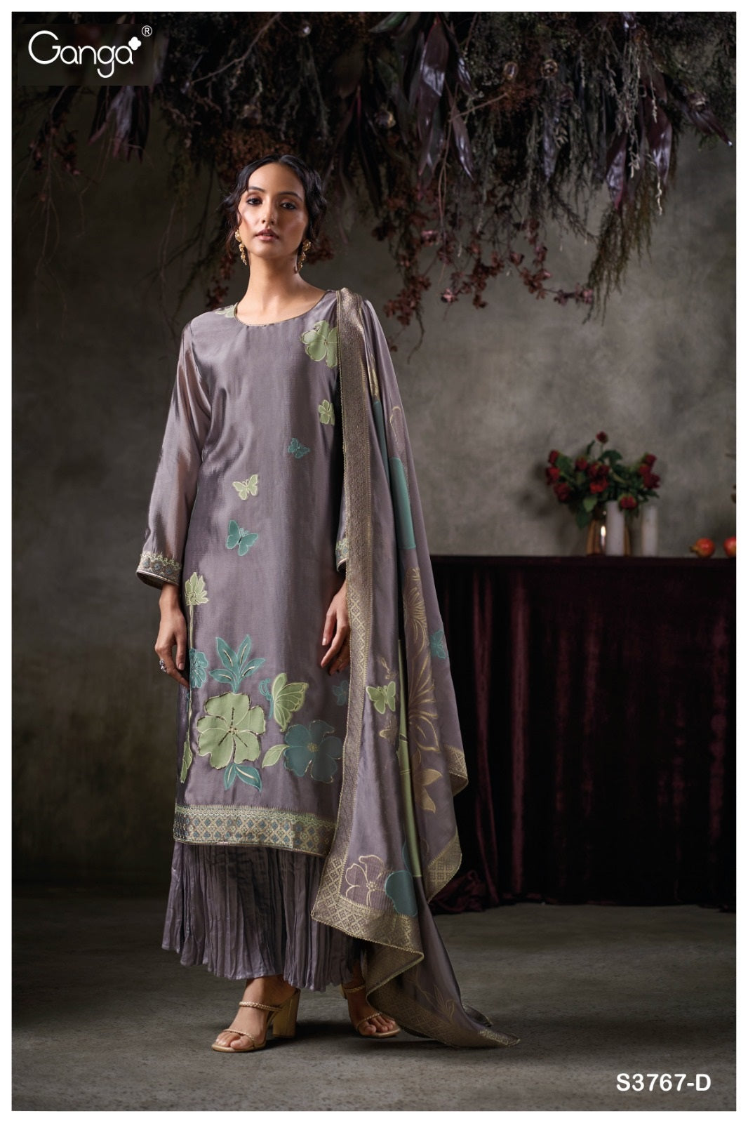 Parizel 3767 Ganga Premium Viscose Plazzo Style Suits Wholesaler Gujarat